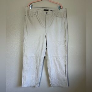 Banana Republic genuine leather mid rise skinny pants